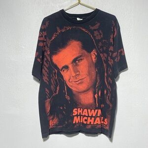 Shawn Michaels HBK WWF Vintage 1995 All Over Print 90s Single Stitch t-shirt XL